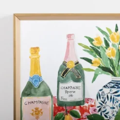 Popping Champagne Bottles Framed Art Print-Kirkland's Home Fashion