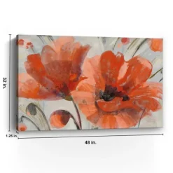 Popping Poppies Canvas Art Print, 48X32 In.-Kirkland's Home Flash Sale