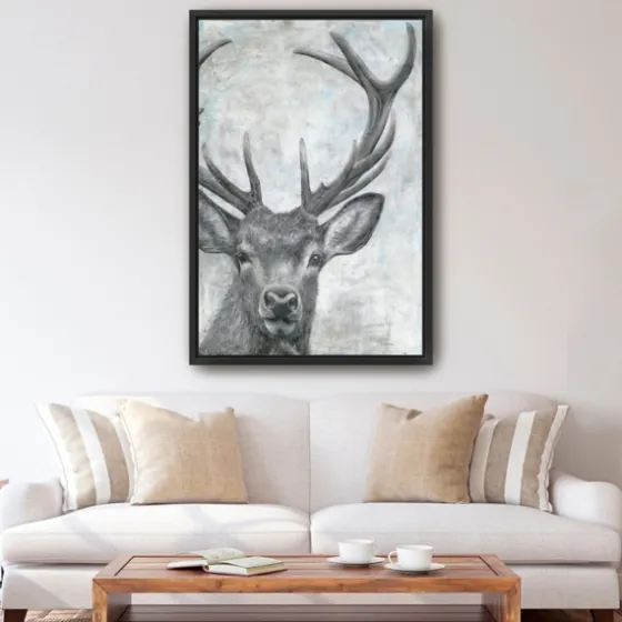 Portrait Of A Deer Framed Giclee Canvas Art Print-Kirkland's Home Best Sale