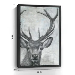 Portrait Of A Deer Framed Giclee Canvas Art Print-Kirkland's Home Best Sale