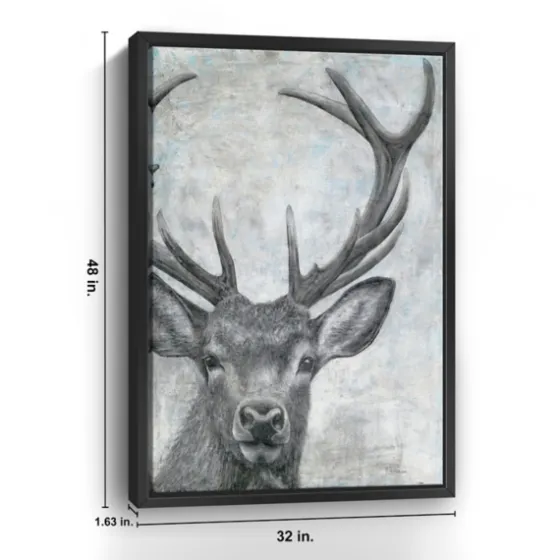 Portrait Of A Deer Framed Giclee Canvas Art Print-Kirkland's Home Best Sale