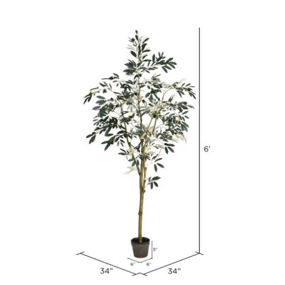 Potted Olive Branch Tree, 6 Ft.-Kirkland's Home Online