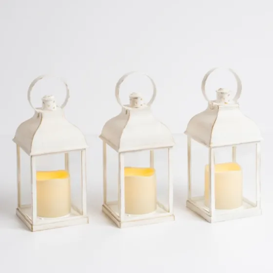 Pre-Lit Antique Ring Led Lanterns, Set Of 3-Kirkland's Home Cheap