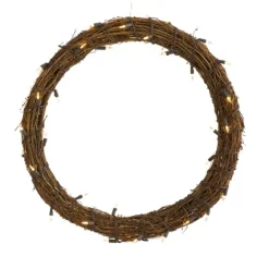 Pre-Lit Light Woven Vine Wreath-Kirkland's Home Outlet
