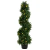 Pre-Lit Potted Spiral Pond Cypress Topiary, 3 Ft.-Kirkland's Home Sale