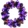 Pre-Lit Purple Fiber Optics Halloween Wreaths-Kirkland's Home Hot