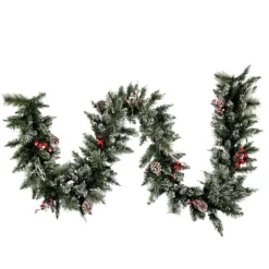 Pre-Lit Snow Tipped Berry And Pinecone Garland-Kirkland's Home New