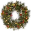 Pre-Lit Wintery Pine And Berry Christmas Wreath-Kirkland's Home New