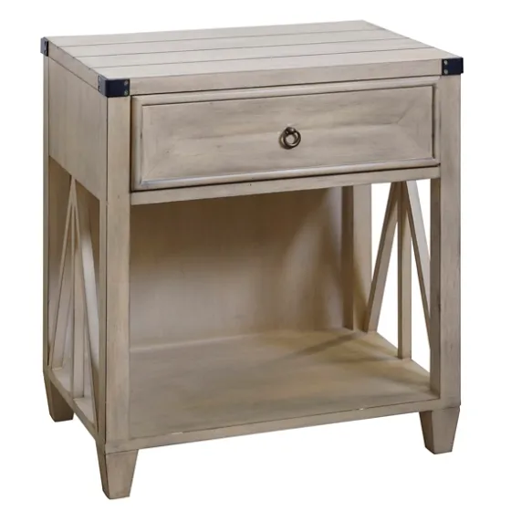 Prescott Pine Wood Slatted Side Table-Kirkland's Home Cheap