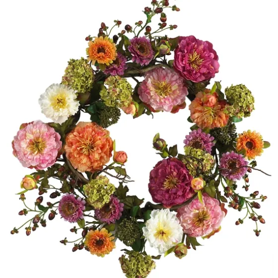Pretty Peony Garden Mix Wreath-Kirkland's Home Clearance