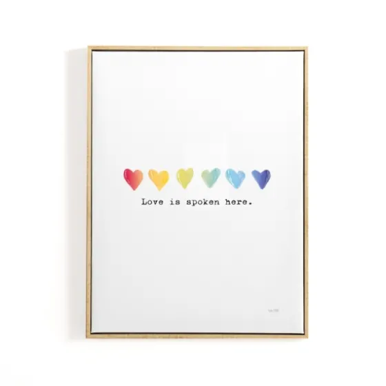 Pride Love Is Spoken Here Framed Art Print-Kirkland's Home Outlet