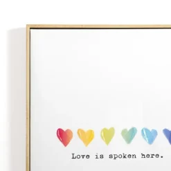 Pride Love Is Spoken Here Framed Art Print-Kirkland's Home Outlet