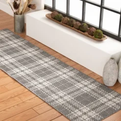 Priya Plaid Indoor/Outdoor Area Rug, 2X7-Kirkland's Home Fashion