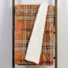 Pumpkin Plaid Sherpa Throw-Kirkland's Home Store