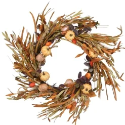 Pumpkin Seedpod Stalks Harvest Wreath-Kirkland's Home Shop