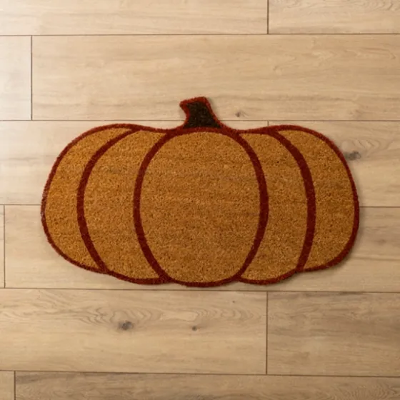 Pumpkin Shaped Coir Doormat-Kirkland's Home Discount