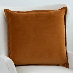 Pumpkin Velvet Duck Feather Throw Pillow-Kirkland's Home New