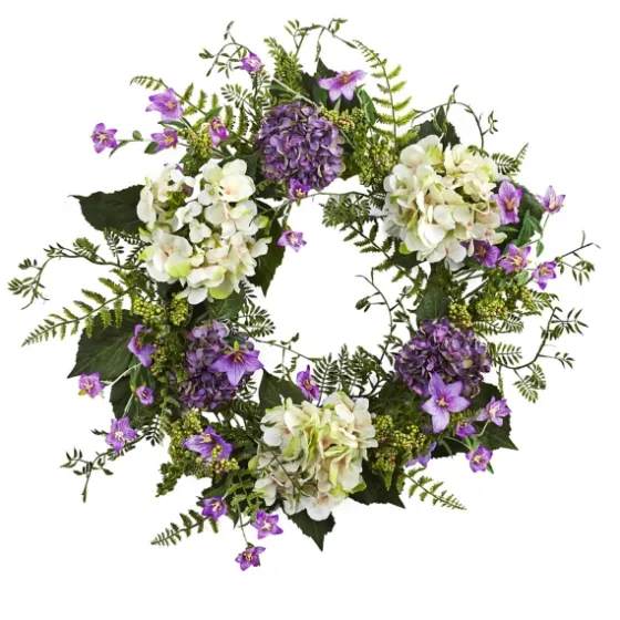 Purple And White Hydrangea Wreath-Kirkland's Home Best