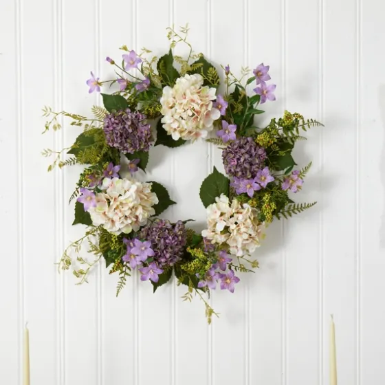 Purple And White Hydrangea Wreath-Kirkland's Home Best