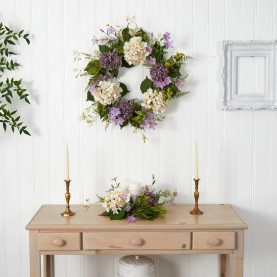 Purple And White Hydrangea Wreath-Kirkland's Home Best