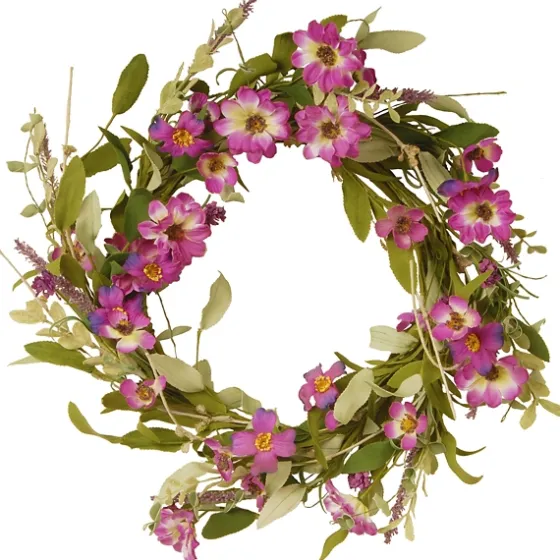Purple Daisy And Lavender Wreath-Kirkland's Home Discount