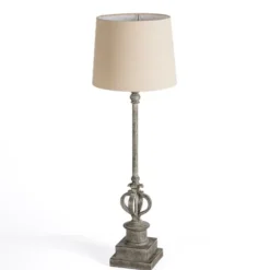 Quatrefoil Distressed Gray Buffet Lamp-Kirkland's Home Best