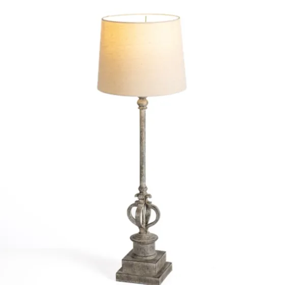 Quatrefoil Distressed Gray Buffet Lamp-Kirkland's Home Best