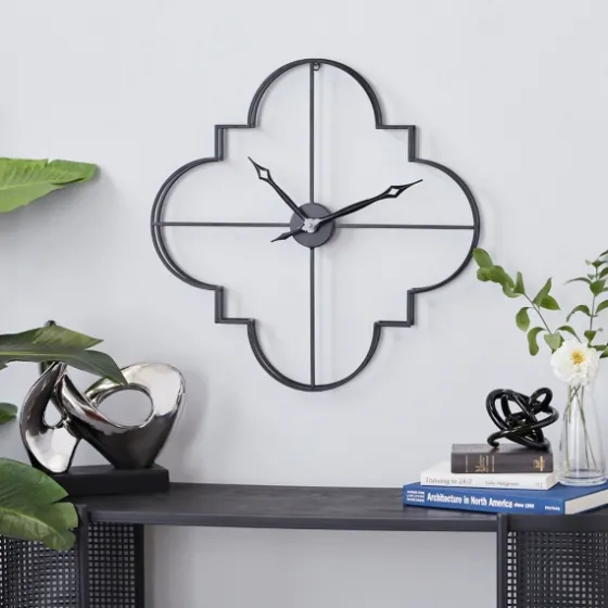 Quatrefoil Iron Cut-Out Wall Clock-Kirkland's Home Cheap