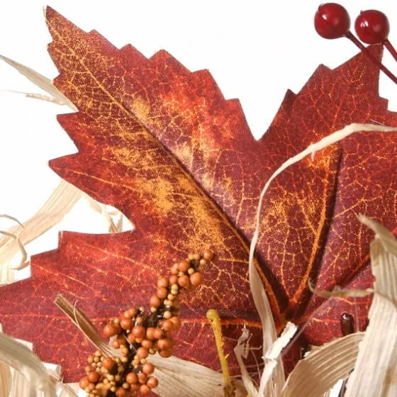 Raffia Corn Husk Maple Harvest Wreath-Kirkland's Home Shop