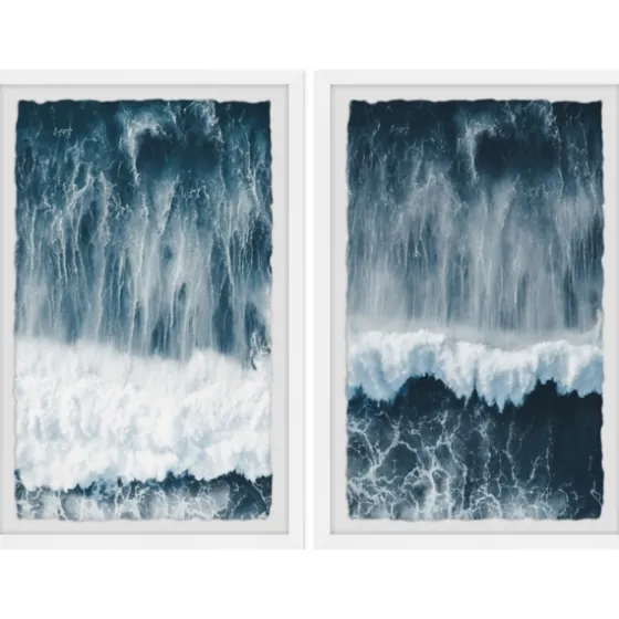 Raging Waves Diptych 2-Pc. Framed Wall Art Set-Kirkland's Home Cheap