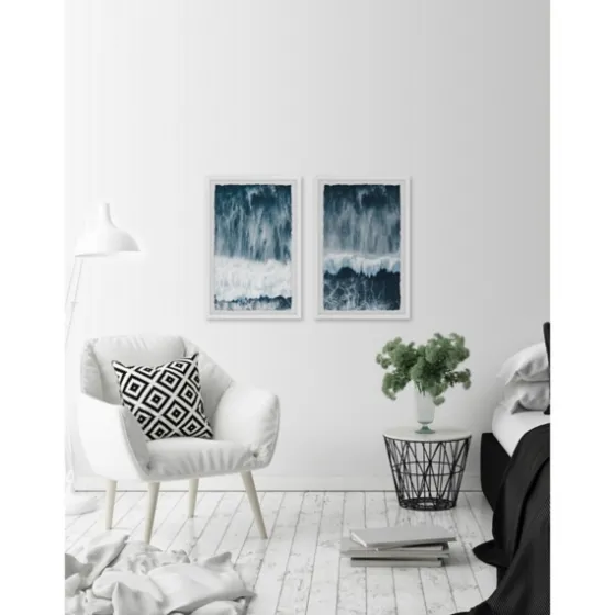 Raging Waves Diptych 2-Pc. Framed Wall Art Set-Kirkland's Home Cheap