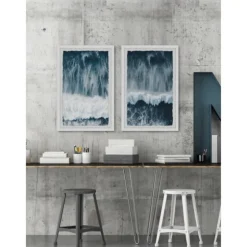 Raging Waves Diptych 2-Pc. Framed Wall Art Set-Kirkland's Home Cheap