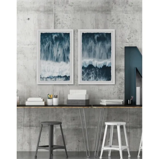 Raging Waves Diptych 2-Pc. Framed Wall Art Set-Kirkland's Home Cheap