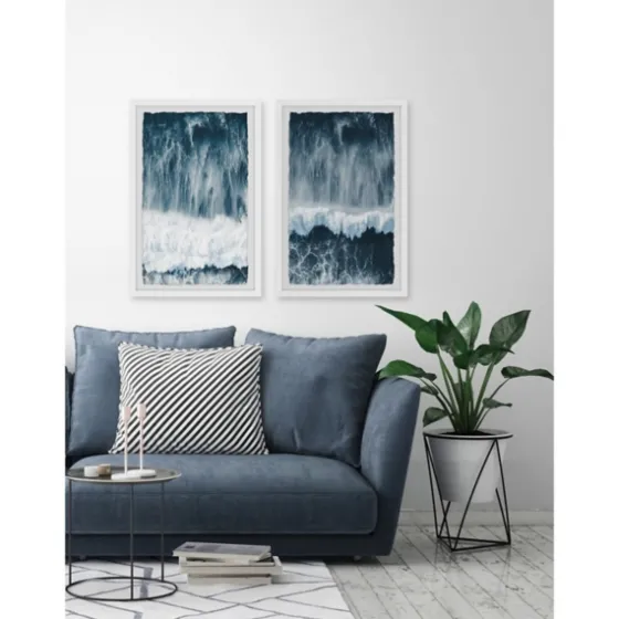 Raging Waves Diptych 2-Pc. Framed Wall Art Set-Kirkland's Home Cheap
