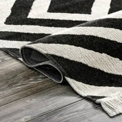 Rain Diamond Fringe Indoor/Outdoor Area Rug, 5X8-Kirkland's Home Best Sale