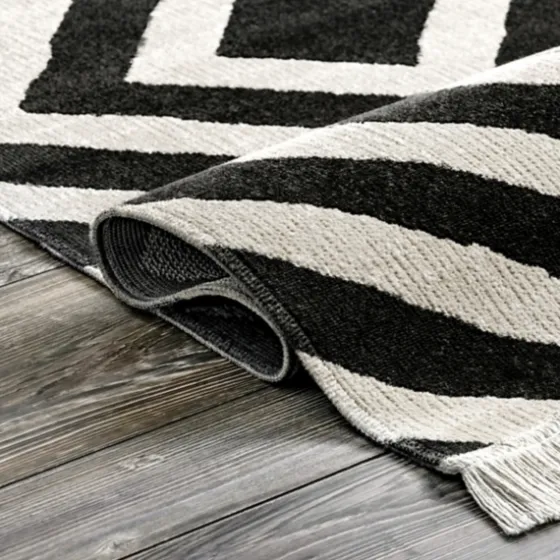 Rain Diamond Fringe Indoor/Outdoor Area Rug, 5X8-Kirkland's Home Best Sale