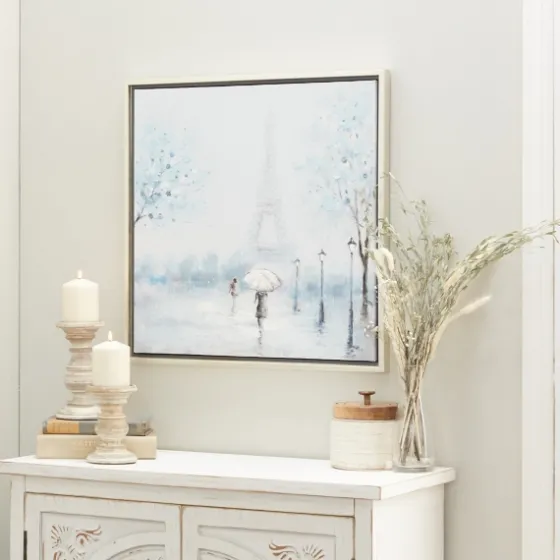 Rainy Paris Blues Transitional Framed Wall Art-Kirkland's Home Best