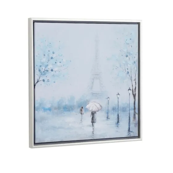 Rainy Paris Blues Transitional Framed Wall Art-Kirkland's Home Best
