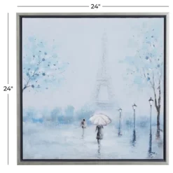 Rainy Paris Blues Transitional Framed Wall Art-Kirkland's Home Best