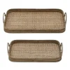 Rattan And Wood Decorative Trays, Set Of 2-Kirkland's Home Store