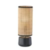 Rattan Cylinder Shade Black Base Table Lamp-Kirkland's Home Discount