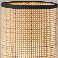 Rattan Cylinder Shade Black Base Table Lamp-Kirkland's Home Discount