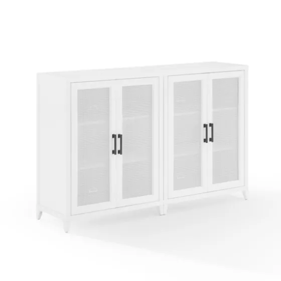 Rattan 4-Doors Wood Cabinet-Kirkland's Home Shop