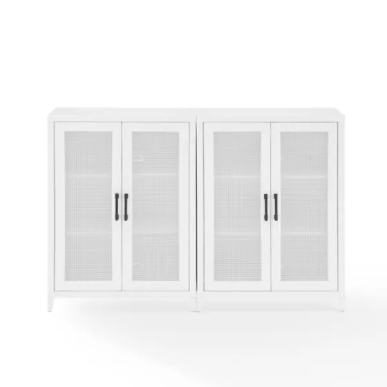 Rattan 4-Doors Wood Cabinet-Kirkland's Home Shop