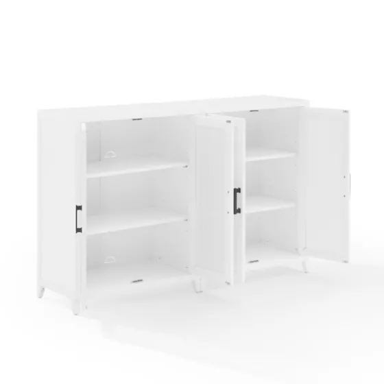 Rattan 4-Doors Wood Cabinet-Kirkland's Home Shop