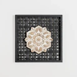 Rattan Medallion Wall I Plaque-Kirkland's Home Fashion
