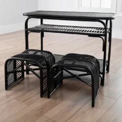 Rattan 3-Pc. Nesting Table Set-Kirkland's Home Fashion