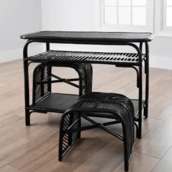 Rattan 3-Pc. Nesting Table Set-Kirkland's Home Fashion