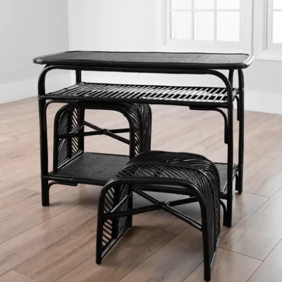 Rattan 3-Pc. Nesting Table Set-Kirkland's Home Fashion