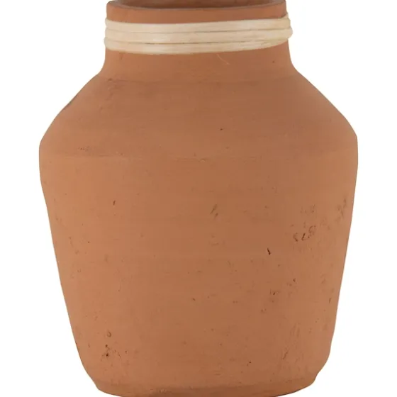 Rattan Rim Hand-Thrown Terracotta Vase-Kirkland's Home Outlet